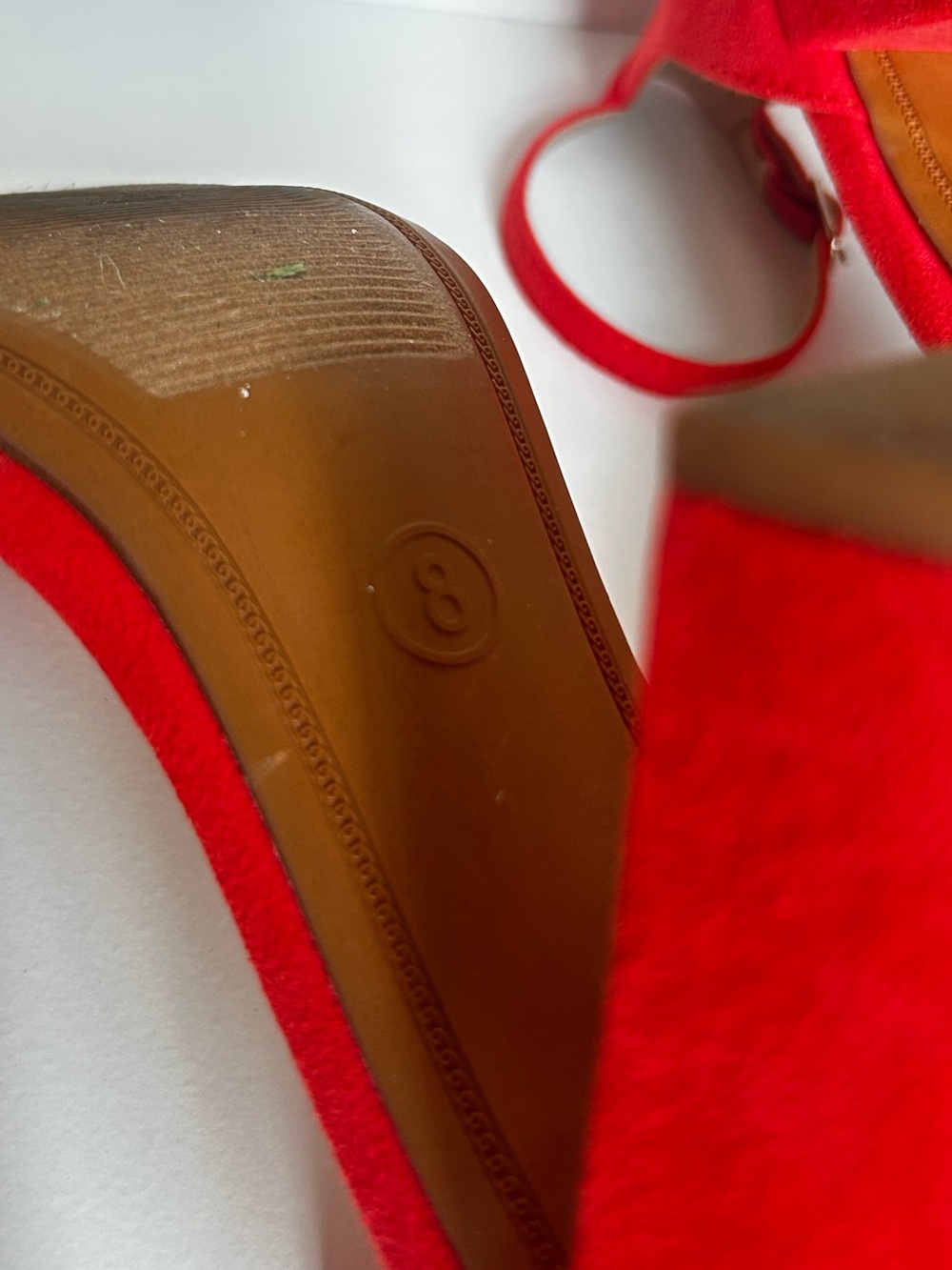 A. New Day/ Woman’s Strappy Heel/ coral orange color/ Size US 8 - Picture 7 of 8